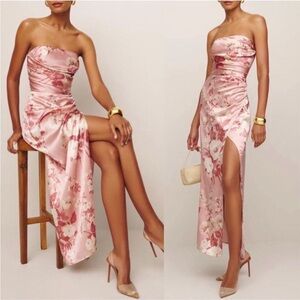 NEW NWT Reformation Barrow Silk Dress